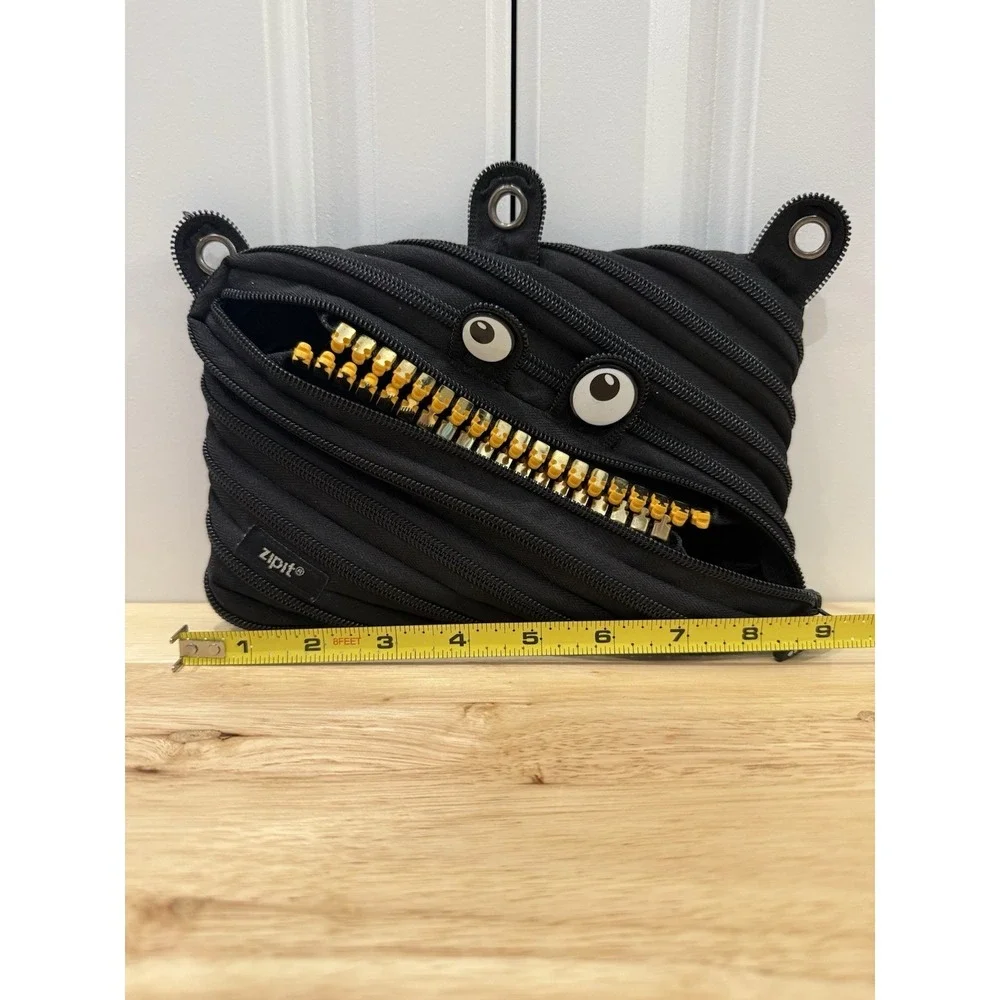 Grillz Zipit Black Monster Binder Pouch Pencil Bag School Pouch